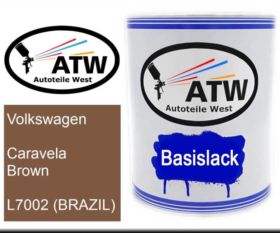 Volkswagen, Caravela Brown, L7002 (BRAZIL): 1L Lackdose, von ATW Autoteile West.